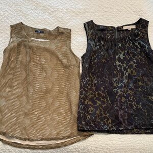 2 sleeveless tops